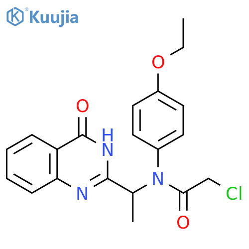 Acetamide,2-chloro-N-[1-(1,4-dihydro-4-oxo-2-quinazolinyl)ethyl]-N-(4-ethoxyphenyl)- structure
