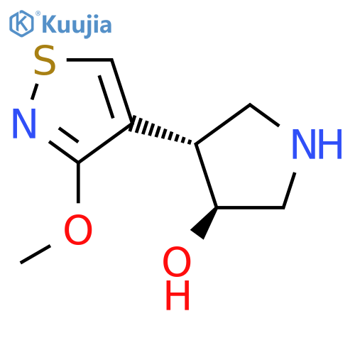 rac-(3R,4S)-4-(3-methoxy-1,2-thiazol-4-yl)pyrrolidin-3-ol structure