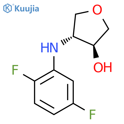 trans-4-(2,5-difluorophenyl)aminooxolan-3-ol structure