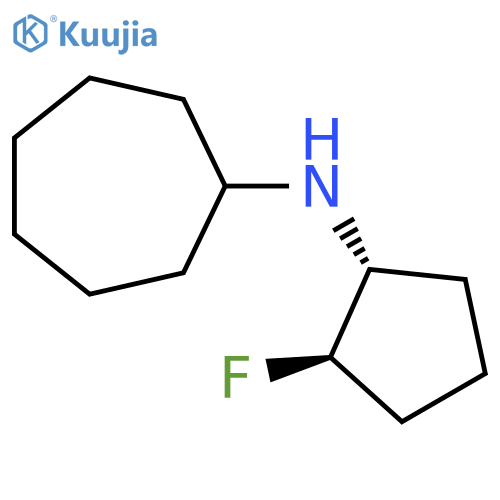 N-[(1R,2R)-2-Fluorocyclopentyl]cycloheptanamine structure