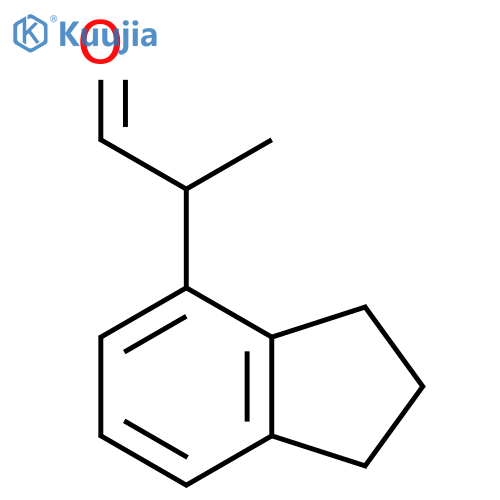 2-(2,3-dihydro-1H-inden-4-yl)propanal structure