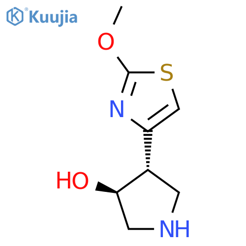 rac-(3R,4R)-4-(2-methoxy-1,3-thiazol-4-yl)pyrrolidin-3-ol structure