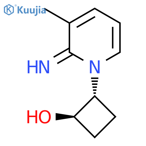 trans-2-(2-Imino-3-methyl-1,2-dihydropyridin-1-yl)cyclobutan-1-ol structure