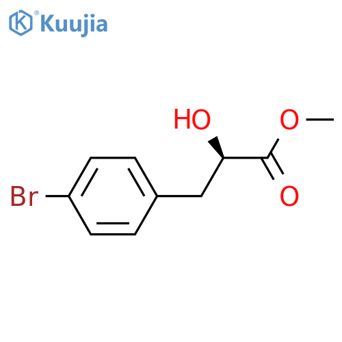 Methyl (2R)-3-(4-bromophenyl)-2-hydroxypropanoate structure