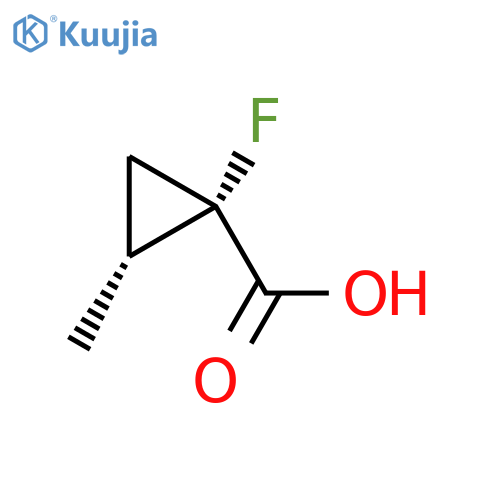(1S,2R)-1-fluoro-2-methylcyclopropane-1-carboxylic acid structure