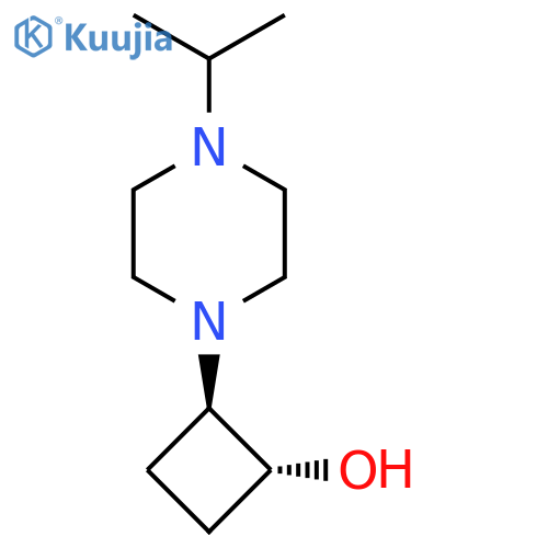 trans-2-[4-(Propan-2-yl)piperazin-1-yl]cyclobutan-1-ol structure