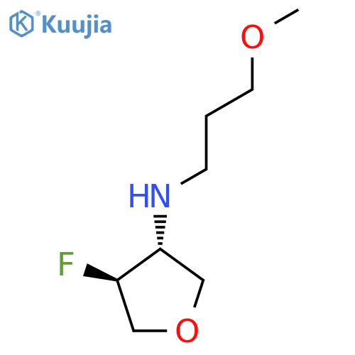 (3R,4S)-4-Fluoro-N-(3-methoxypropyl)oxolan-3-amine structure