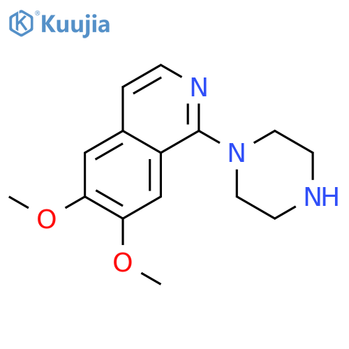 Isoquinoline, 6,7-dimethoxy-1-(1-piperazinyl)- structure