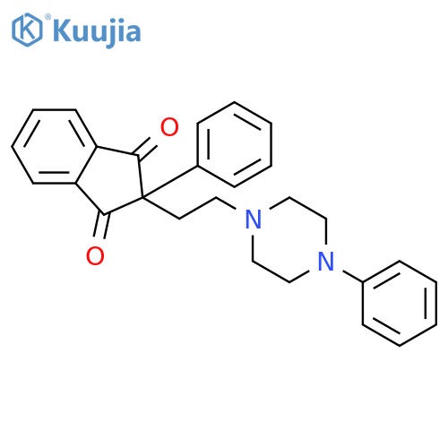 2-phenyl-2-[2-(4-phenylpiperazin-1-yl)ethyl]-1H-indene-1,3(2H)-dione structure