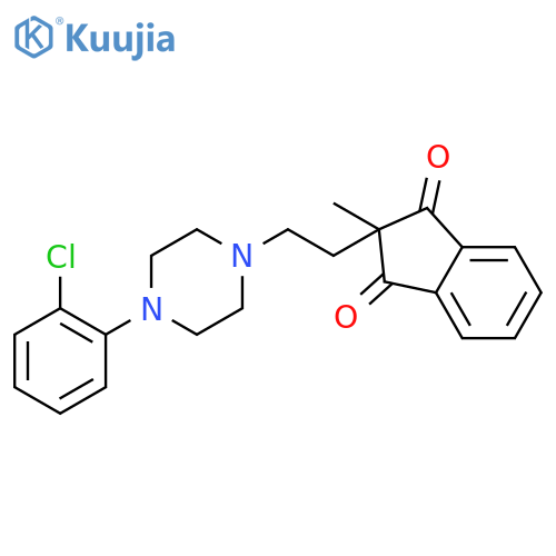 2-{2-[4-(2-chlorophenyl)piperazin-1-yl]ethyl}-2-methyl-1H-indene-1,3(2H)-dione structure