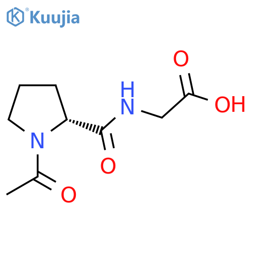 2-{[(2R)-1-acetylpyrrolidin-2-yl]formamido}acetic acid structure