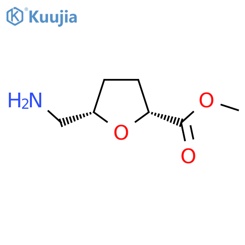 rel-methyl (2R,5S)-5-(aminomethyl)oxolane-2-carboxylate structure