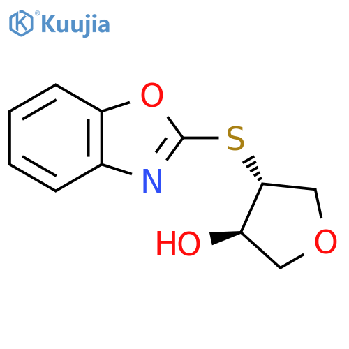 (3R,4R)-4-(1,3-Benzoxazol-2-ylsulfanyl)oxolan-3-ol structure