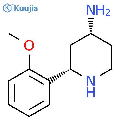 rac-(2R,4S)-2-(2-methoxyphenyl)piperidin-4-amine structure