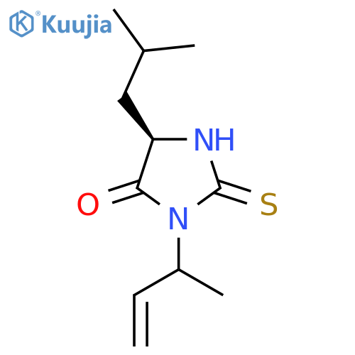 (5R)-3-(but-3-en-2-yl)-5-(2-methylpropyl)-2-sulfanylideneimidazolidin-4-one structure