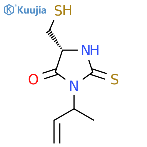 (5R)-3-(but-3-en-2-yl)-2-sulfanylidene-5-(sulfanylmethyl)imidazolidin-4-one structure