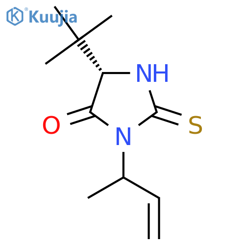 (5S)-3-(but-3-en-2-yl)-5-tert-butyl-2-sulfanylideneimidazolidin-4-one structure