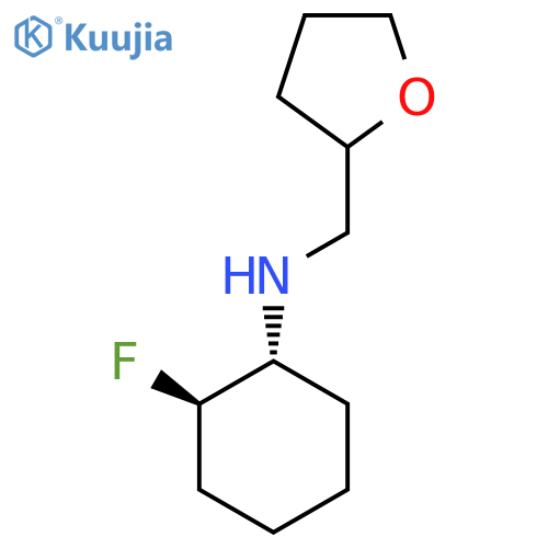 (1R,2R)-2-Fluoro-N-[(oxolan-2-yl)methyl]cyclohexan-1-amine structure