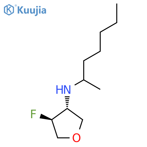 (3R,4S)-4-Fluoro-N-(heptan-2-yl)oxolan-3-amine structure