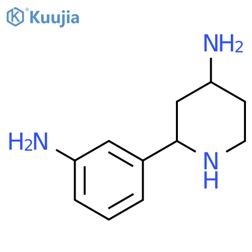 2-(3-aminophenyl)piperidin-4-amine structure