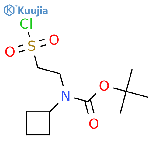 tert-butyl N-2-(chlorosulfonyl)ethyl-N-cyclobutylcarbamate structure