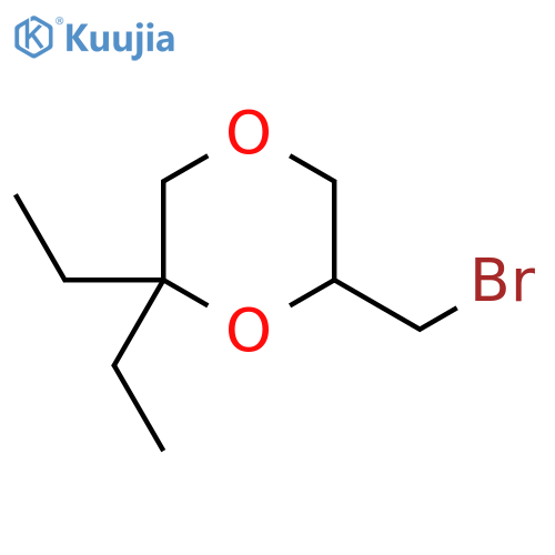 6-(bromomethyl)-2,2-diethyl-1,4-dioxane structure