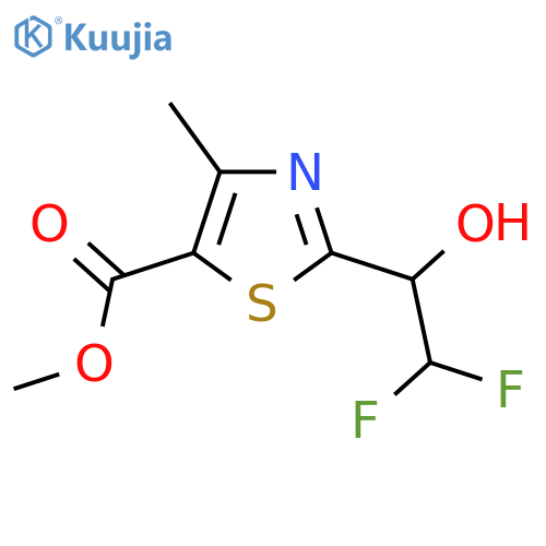 methyl 2-(2,2-difluoro-1-hydroxyethyl)-4-methyl-1,3-thiazole-5-carboxylate structure