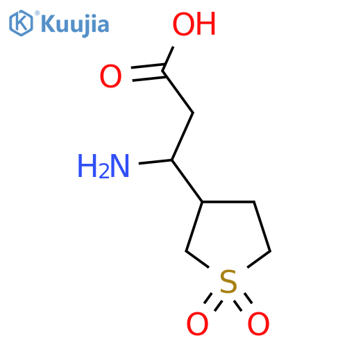 3-Amino-3-(1,1-dioxo-1lambda6-thiolan-3-yl)propanoic acid structure