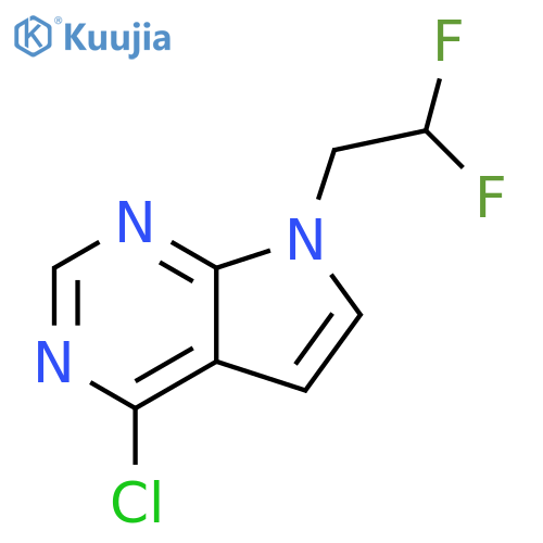 7H-Pyrrolo[2,3-d]pyrimidine, 4-chloro-7-(2,2-difluoroethyl)- structure