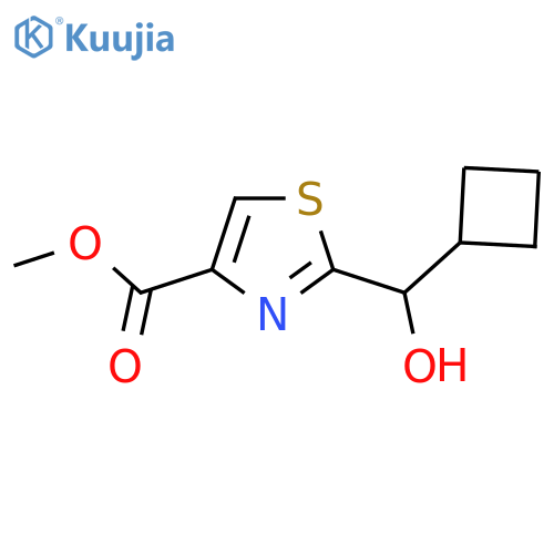 methyl 2-cyclobutyl(hydroxy)methyl-1,3-thiazole-4-carboxylate structure