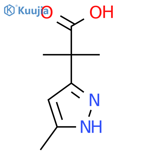 2-methyl-2-(5-methyl-1H-pyrazol-3-yl)propanoic acid structure