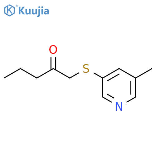 1-(5-methylpyridin-3-yl)sulfanylpentan-2-one structure