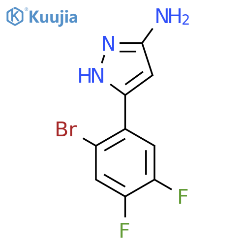 5-(2-bromo-4,5-difluorophenyl)-1H-pyrazol-3-amine structure