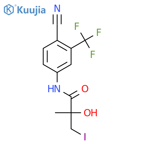 N-4-Cyano-3-(trifluoromethyl)phenyl-2-hydroxy-3-iodo-2-methylpropanamide structure