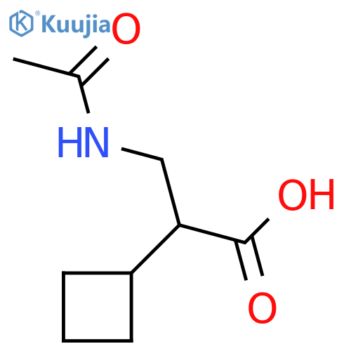 2-Cyclobutyl-3-acetamidopropanoic acid structure