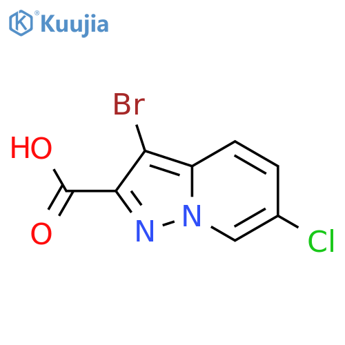 3-bromo-6-chloropyrazolo1,5-apyridine-2-carboxylic acid structure