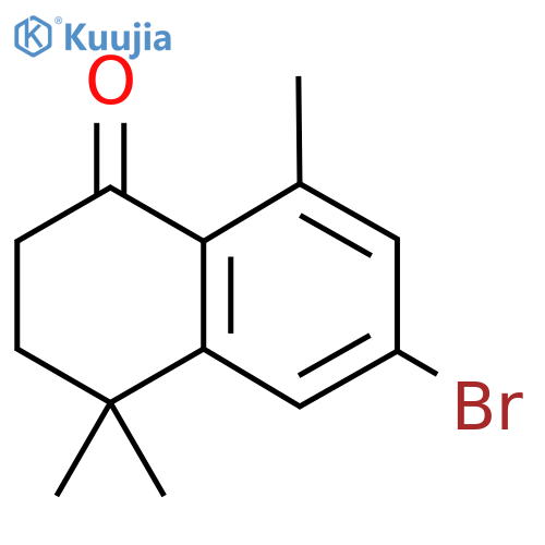 6-bromo-4,4,8-trimethyl-1,2,3,4-tetrahydronaphthalen-1-one structure