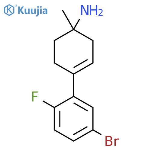 4-(5-bromo-2-fluorophenyl)-1-methylcyclohex-3-en-1-amine structure