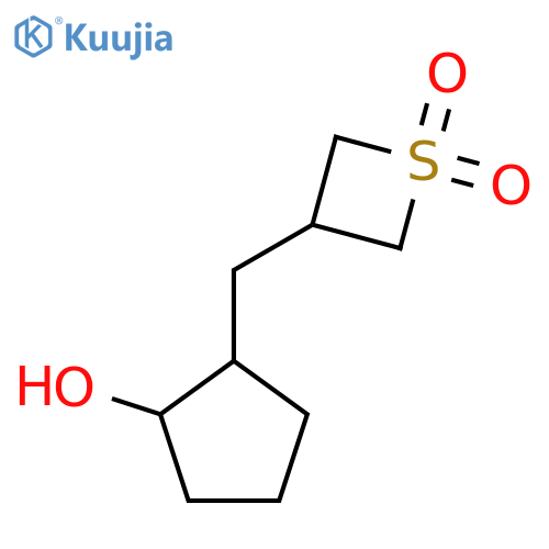 3-(2-hydroxycyclopentyl)methyl-1lambda6-thietane-1,1-dione structure