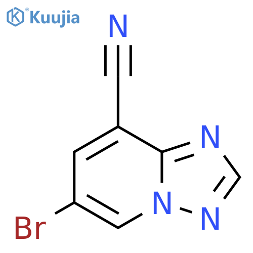 6-bromo-1,2,4triazolo1,5-apyridine-8-carbonitrile structure