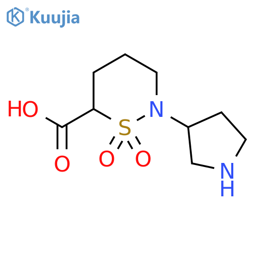 1,1-Dioxo-2-(pyrrolidin-3-yl)-1lambda6,2-thiazinane-6-carboxylic acid structure