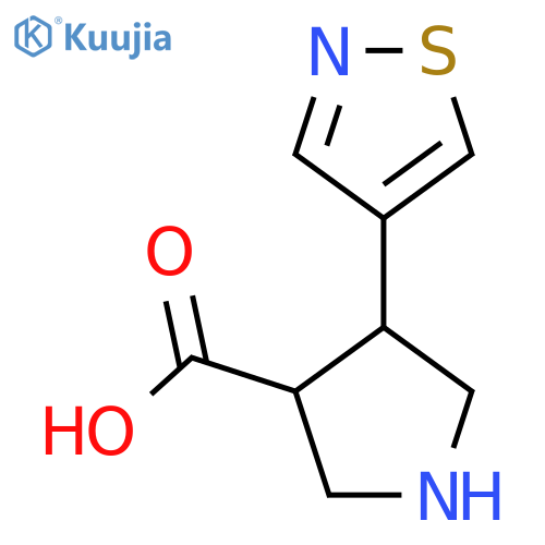 4-(1,2-thiazol-4-yl)pyrrolidine-3-carboxylic acid structure