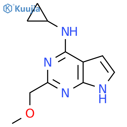 N-cyclopropyl-2-(methoxymethyl)-7H-pyrrolo2,3-dpyrimidin-4-amine structure