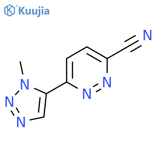 6-(1-methyl-1H-1,2,3-triazol-5-yl)pyridazine-3-carbonitrile structure