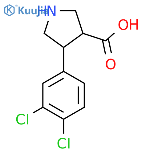 4-(3,4-dichlorophenyl)pyrrolidine-3-carboxylic acid structure