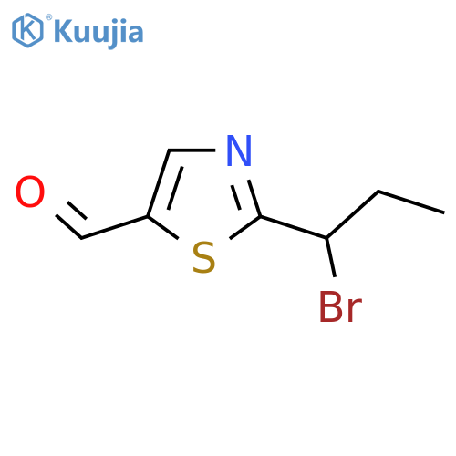 2-(1-bromopropyl)-1,3-thiazole-5-carbaldehyde structure