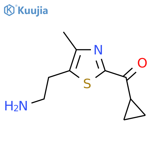2-(2-cyclopropanecarbonyl-4-methyl-1,3-thiazol-5-yl)ethan-1-amine structure
