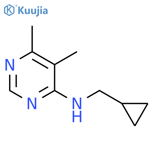 N-(cyclopropylmethyl)-5,6-dimethylpyrimidin-4-amine structure