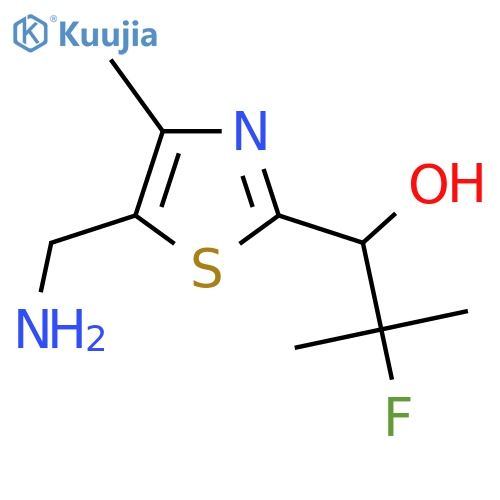 1-5-(aminomethyl)-4-methyl-1,3-thiazol-2-yl-2-fluoro-2-methylpropan-1-ol structure