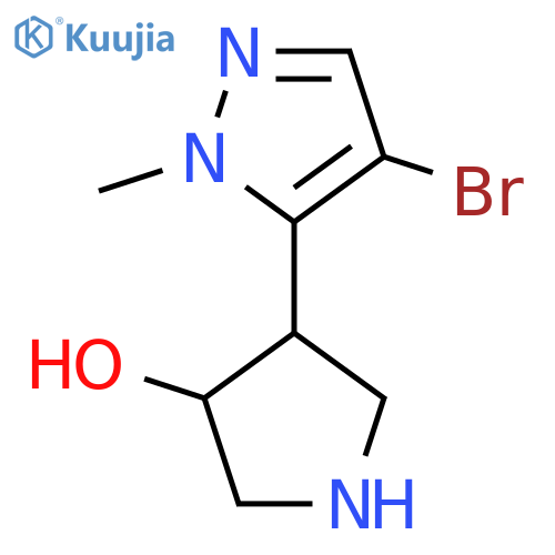 4-(4-bromo-1-methyl-1H-pyrazol-5-yl)pyrrolidin-3-ol structure